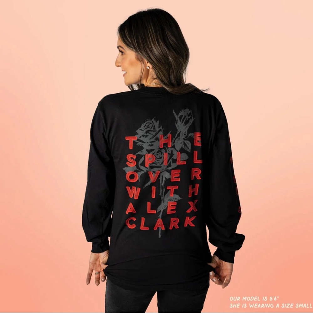 The Spillover with Alex Clark Rose Longsleeve Rose Shirt, SMALL, POPLITICS